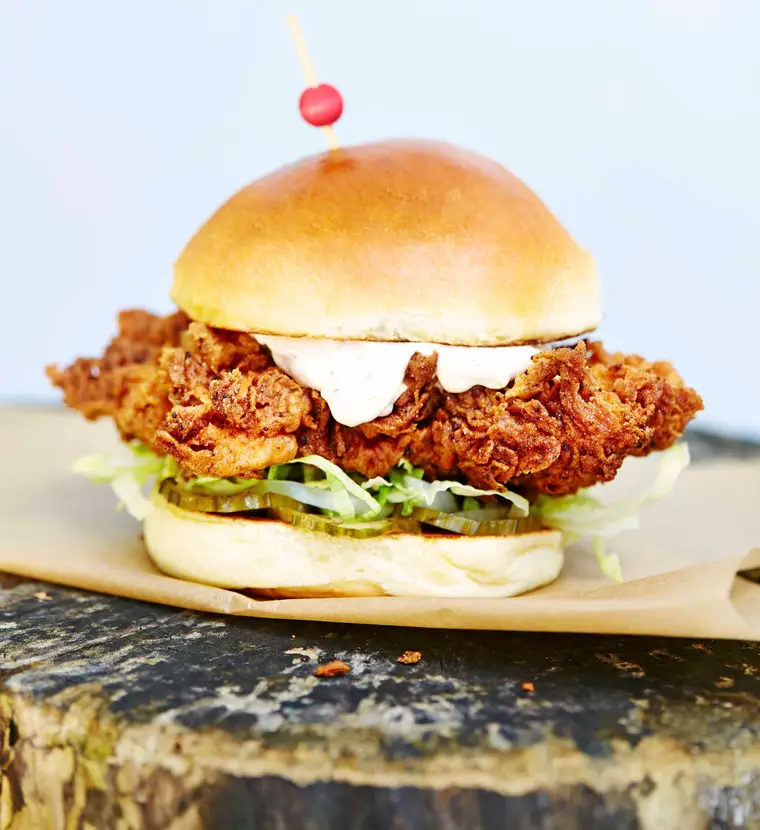 Hand-breaded chicken